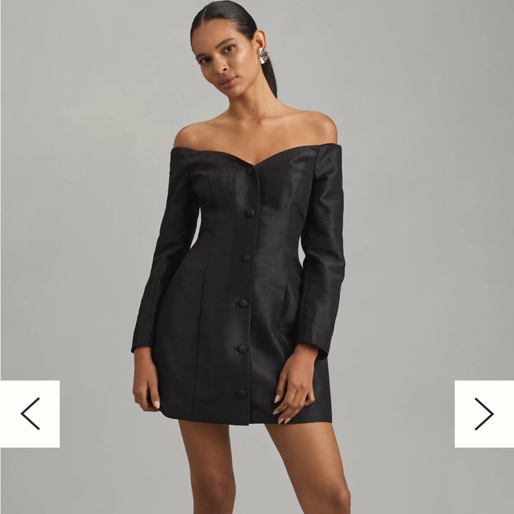 Hutch Long-Sleeve Off-The-Shoulder Mini Dress